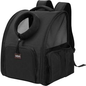 img 4 attached to 🐾 WDM Pet Carrier Backpack for Dogs - Airline Approved Puppy Dog Carrier for Travel, Hiking, Camping & Outdoor Use - Breathable & Head-Out Design