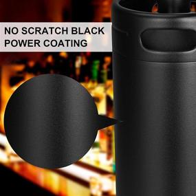 img 3 attached to 🍺 128 OZ Stainless Steel Mini Keg Growler, Matte Black Powder Coated | Ideal for Homebrew, Craft, and Draft Beer | Excellent Freshness Retention