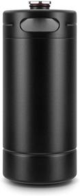 img 4 attached to 🍺 128 OZ Stainless Steel Mini Keg Growler, Matte Black Powder Coated | Ideal for Homebrew, Craft, and Draft Beer | Excellent Freshness Retention