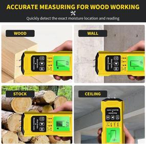 img 1 attached to 🔍 7-in-1 Stud Finder Wall Scanner with LCD Display & Sound Warning - Detect Wood Beams, Moisture, Temperature