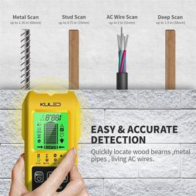 img 3 attached to 🔍 7-in-1 Stud Finder Wall Scanner with LCD Display & Sound Warning - Detect Wood Beams, Moisture, Temperature