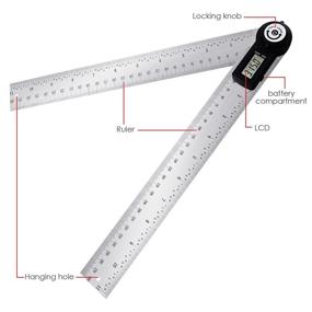 img 1 attached to 🔧 High-Performance Protractor for Automotive, Construction, Woodworking, and Machining Applications