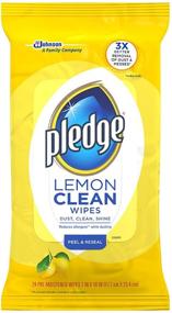 img 1 attached to 🍋 Pack of 4 Pledge Lemon Wipes, 24 Count
