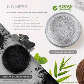 img 1 attached to 💎 Fluoride-Free Fresh Mint Activated Charcoal Teeth Whitening Powder - 2oz, No Mess Formula