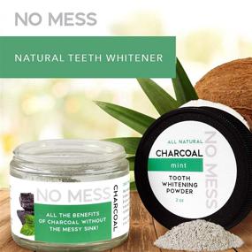 img 3 attached to 💎 Fluoride-Free Fresh Mint Activated Charcoal Teeth Whitening Powder - 2oz, No Mess Formula