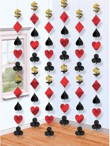 img 1 attached to 🎲 Enhance Your Casino Party Vibes with this Pack of 6 Hanging Casino Party Decorations