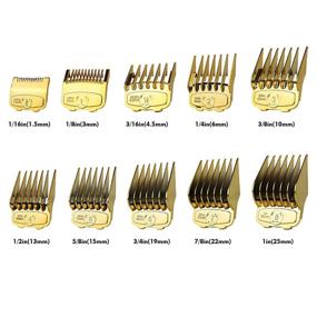 img 1 attached to 🔶 Gold Magnetic Hair Clipper Guards Guides - Wahl Clippers - Sizes 1/8" to 1 - 10 pcs