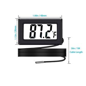 img 1 attached to 🌡️ Veanic 2Pcs Aquarium Thermometer for Precise Fish Tank & Reptile Terrarium Temperature Monitoring - Fahrenheit (℉)