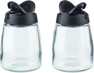 🧂 moisture-proof salt and pepper shakers: mileke condiment holders 150ml, 2-pack logo