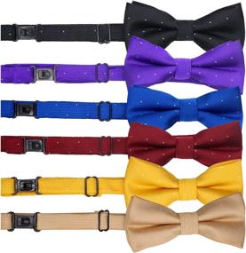 img 4 attached to 🐾 Handcrafted Pet Bow Tie - Adjustable Neck Tie, Fashion Polka Dots Bowtie Dog Collar Necktie Kitty Puppy Grooming Accessories for Doggie Cat Pack of 6, Multi-Colored, 10"-17