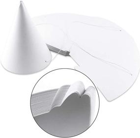 img 1 attached to 🎉 Weoxpr 40 Pieces White Party Paper Cone Hats - DIY Fun Birthday Party Hat Cones for Kids, Adults, Art Craft - Party Supplies