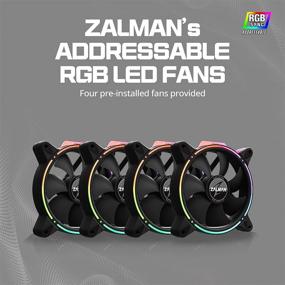 img 2 attached to 💻Корпус для игрового ПК Zalman Mid Tower (X3 белый): Полный контроль RGB LED вентиляторов с адресной поддержкой - конструкция без необходимости использования инструментов