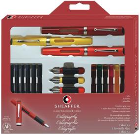 img 2 attached to ✒️ Набор для каллиграфии Sheaffer Maxi: 3 ручки-перьевки с тремя типами наконечников, ассортимент патронов с чернилами, блок для разведения линий (73404)