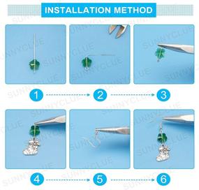 img 1 attached to 🎄 SUNNYCLUE 1 Box DIY 10 Pairs Christmas Electroplate Glass Beads Dangle Earring Making Kits with Snowflake Bowknot, Christmas Sock, and Candy Pendants Charms, Including Earring Hooks for DIY Jewelry Making of Xmas Earrings