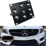 🚗 dewhel front bumper tow hook license plate mount bracket: no drill adapter for mercedes w204 c-class, w212 e-class, c117 cla-class, w221 s-class, w166 ml, x204 glk - easy installation logo