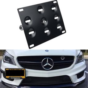 img 4 attached to 🚗 Dewhel Front Bumper Tow Hook License Plate Mount Bracket: No Drill Adapter for Mercedes W204 C-Class, W212 E-Class, C117 CLA-Class, W221 S-Class, W166 ML, X204 GLK - Easy Installation