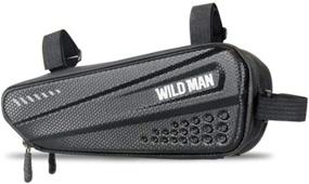 img 4 attached to 🚴 Enhance Your Cycling Adventure with WILD MAN 1.2L Rainproof Hard Shell Bike Saddle Bag