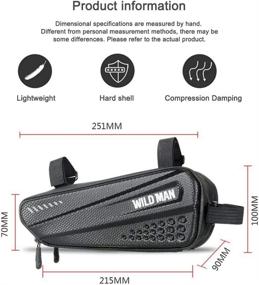 img 2 attached to 🚴 Enhance Your Cycling Adventure with WILD MAN 1.2L Rainproof Hard Shell Bike Saddle Bag