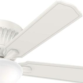 img 2 attached to 💨 Efficient and Stylish: Hunter Chauncey Indoor Low Profile Ceiling Fan with Remote Control, 54", LED Light, Fresh White