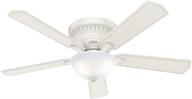 💨 efficient and stylish: hunter chauncey indoor low profile ceiling fan with remote control, 54", led light, fresh white логотип