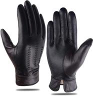 fioretto genuine leather gloves touchscreen men's accessories for gloves & mittens logo