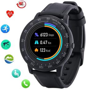 img 3 attached to 💪 SUNROAD Smart Touch Screen Health & Fitness Tracker: Activity, Blood Pressure & Oxygen Sports Watch with Heart Rate Measurement, Message & Call Remind, Pedometer, Calorie, Bluetooth, Sleep Monitor