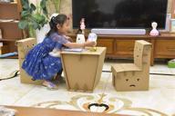 funtress kids desk chair set with cardboard playhouse – game desk for children, easy to assemble sturdy table and chair (2 chair & desk set) логотип