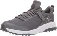 step up your game with puma's mens fusion golf shoes in white quarry логотип