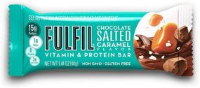 img 2 attached to Fulfil Vitamin and Protein Bars: Chocolate Salted Caramel | Snack-sized Bars with 15g Protein and 8 Essential Vitamins, including Vitamin C | Pack of 12