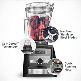 img 3 attached to 🍹 Vitamix A3300 Ascent Series Smart Blender: Professional-Grade with 64 oz. Low-Profile Container in Black