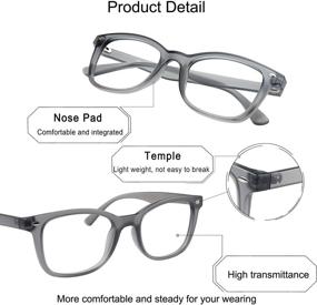 img 3 attached to 👓 Blue Light Blocker Glasses for Women/Men - Anti Eyestrain, Photochromic Gray Sunglasses, Computer Reading Glasses