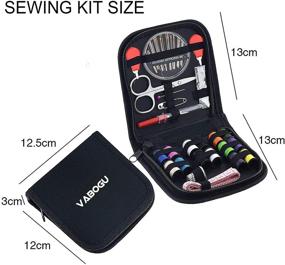 img 1 attached to Complete Sewing Kit for Travelers: 60 PCS Emergency DIY Sewing Supplies Organizer with Scissors, Needles, Tape Measure, Thread, Thimble, and More (Black)