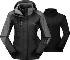 img 4 attached to 🧥 Stay Warm & Stylish with TBMPOY Women's 3-in-1 Skiing Jacket - Waterproof & Fleece-Lined