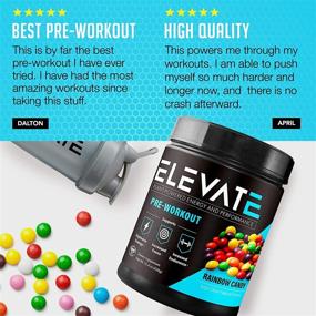 img 2 attached to 🌈 Elevate Nutrition Rainbow Candy: Plant-Based Vegan Pre Workout Energy Booster, Keto-Friendly for Men and Women, Non GMO, NO Dairy, Low Sugar - 30 Servings