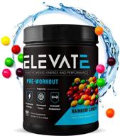 🌈 elevate nutrition rainbow candy: plant-based vegan pre workout energy booster, keto-friendly for men and women, non gmo, no dairy, low sugar - 30 servings logo