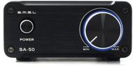 🔊 powerful and sleek smsl sa50 50wx2 tda7492 class d amplifier + power adapter (black) logo