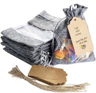 🎁 versatile 20 pcs gift bags: burlap, linen, organza with drawstring - ideal for wedding favors, cosmetics, and more! (gray) logo