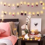 🎁 16.4ft photo clip string lights - 40 led & remote, battery powered - perfect christmas gift for teen girl, stocking stuffer idea for teenage girls - cute vsco stuff for room decor - unique bedroom wall decoration logo