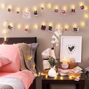 img 4 attached to 🎁 16.4ft Photo Clip String Lights - 40 LED & Remote, Battery Powered - Perfect Christmas Gift for Teen Girl, Stocking Stuffer Idea for Teenage Girls - Cute VSCO Stuff for Room Decor - Unique Bedroom Wall Decoration