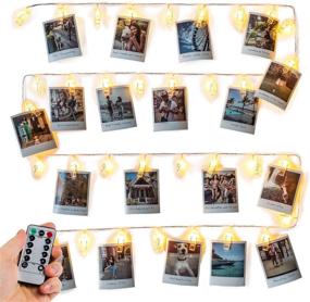 img 1 attached to 🎁 16.4ft Photo Clip String Lights - 40 LED & Remote, Battery Powered - Perfect Christmas Gift for Teen Girl, Stocking Stuffer Idea for Teenage Girls - Cute VSCO Stuff for Room Decor - Unique Bedroom Wall Decoration