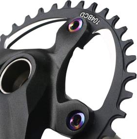 img 2 attached to 🚵 GANOPPER 170mm Crankset | Single Speed Mountain Bike Cycling Road Bike Crank Arm Set | 30T 32T 34T 36T 38T Options