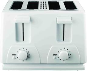 img 2 attached to 🍞 Brentwood Cool Touch Toaster: 4-Slice, White - Perfect for Quick & Safe Toasting!