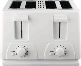 img 4 attached to 🍞 Brentwood Cool Touch Toaster: 4-Slice, White - Perfect for Quick & Safe Toasting!