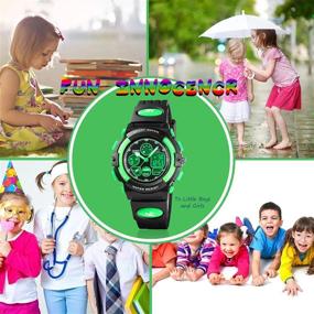 img 3 attached to Children's Multi-Function Waterproof Outdoor Sports Digital Wrist Watch for Kids, Birthday Gifts for Boys and Girls Ages 5-12