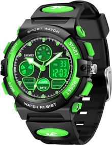 img 4 attached to Children's Multi-Function Waterproof Outdoor Sports Digital Wrist Watch for Kids, Birthday Gifts for Boys and Girls Ages 5-12