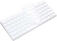 🔆 прозрачный ультратонкий силиконовый защитный чехол для клавиатуры apple imac magic keyboard & magic keyboard 2 (американская версия, модель: mla22l/a -- a1644) - без цифровой клавиатуры логотип