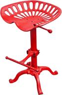 comfort meets functionality: nach js-93-800r adjustable tractor seat stool in vibrant red logo