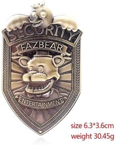 img 1 attached to 🔒 FNAF Security Badge Metal Pin and Pendant Necklace Set - Freddy Fazbear, Chika, Bonnie, Five Nights at Freddy Cosplay Accessories, Security Pins and Badges, 5 Nights at Freddy's Metal Badge Costume - FNAF Collection Costume