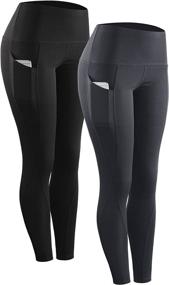 img 4 attached to 🩲 Neleus Yoga Leggings: High Waist Workout Pants with Pockets for Running & More