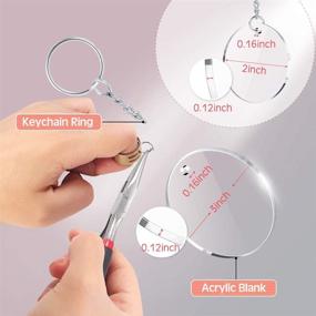 img 2 attached to 🔮 JAZIPO Acrylic Transparent Circle Discs: 20PCS 2 inch Round Blanks for DIY Keychains + 4PCS 3 inch Discs with Hole & Tassel Pendant – Ideal for DIY Crafts (Total 74 Pack)